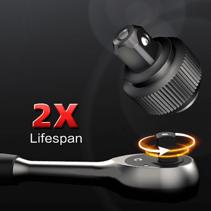 Набор инструмента 1/2" Deli RS EDQ43025, 25 шт. - 6