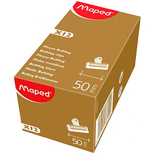 Зажим для бумаг Maped "Bulldog", 50 мм, черный