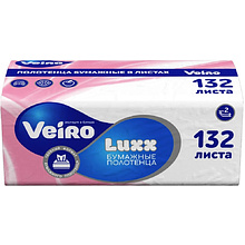 Полотенца бумажные Veiro Luxx, V - сложение, 132 листа, 2 слоя