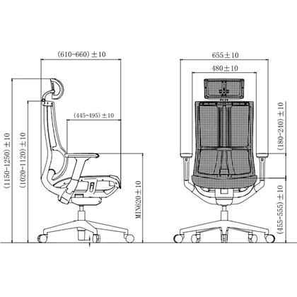 Кресло для руководителя SitZone E-303-001A-P1-WH, сетка, пластик, серый, -30% - 6