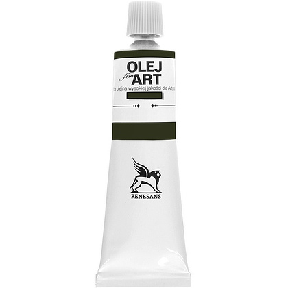 Краски масляные Renesans "Oils for art", 74 земля зеленая жженая, 60 мл, туба