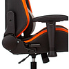 Кресло игровое "Knight Explore", экокожа, металл, черный, оранжевый - 17