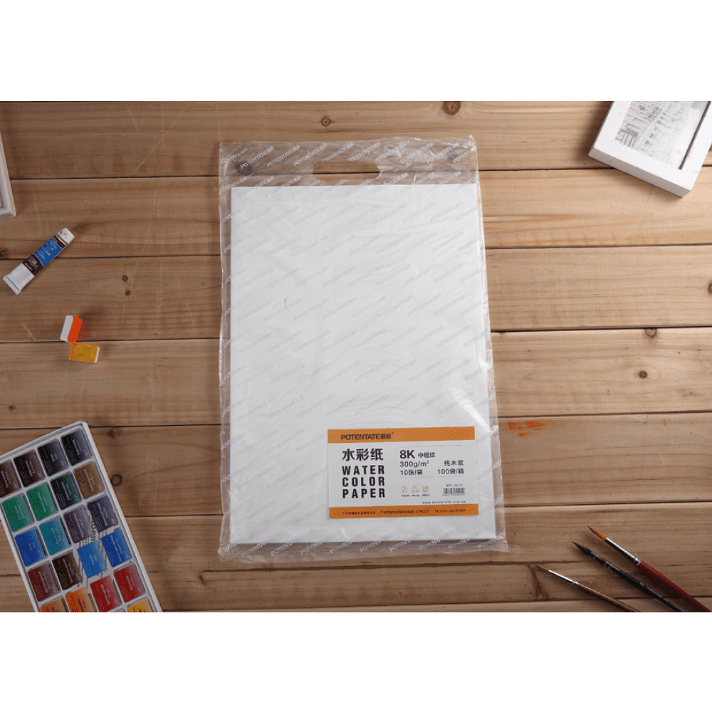 Бумага для акварели "Potentate", целлюлоза, горячий пресс, 39х54 см - 2