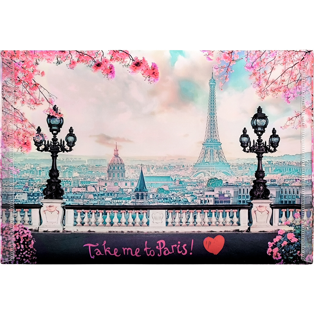 Папка-конверт на кнопке "Take me to Paris", А4, разноцветный - 3