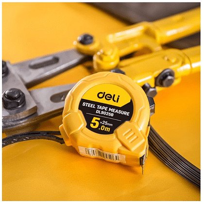 Рулетка Deli YS EDL9025B, 5 м х 25 мм, желтый, черный - 5