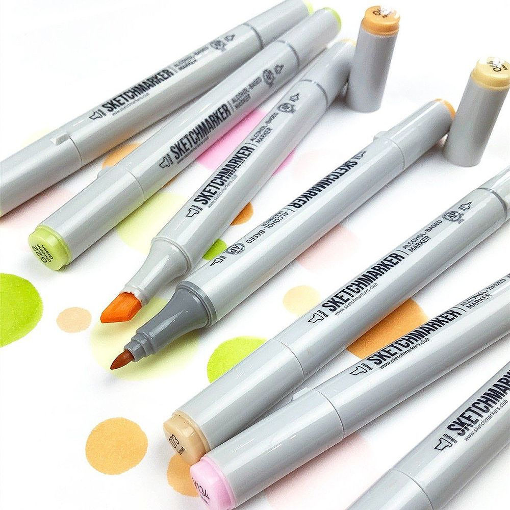 Маркер перманентный двусторонний "Sketchmarker", BG52 облако темное - 3