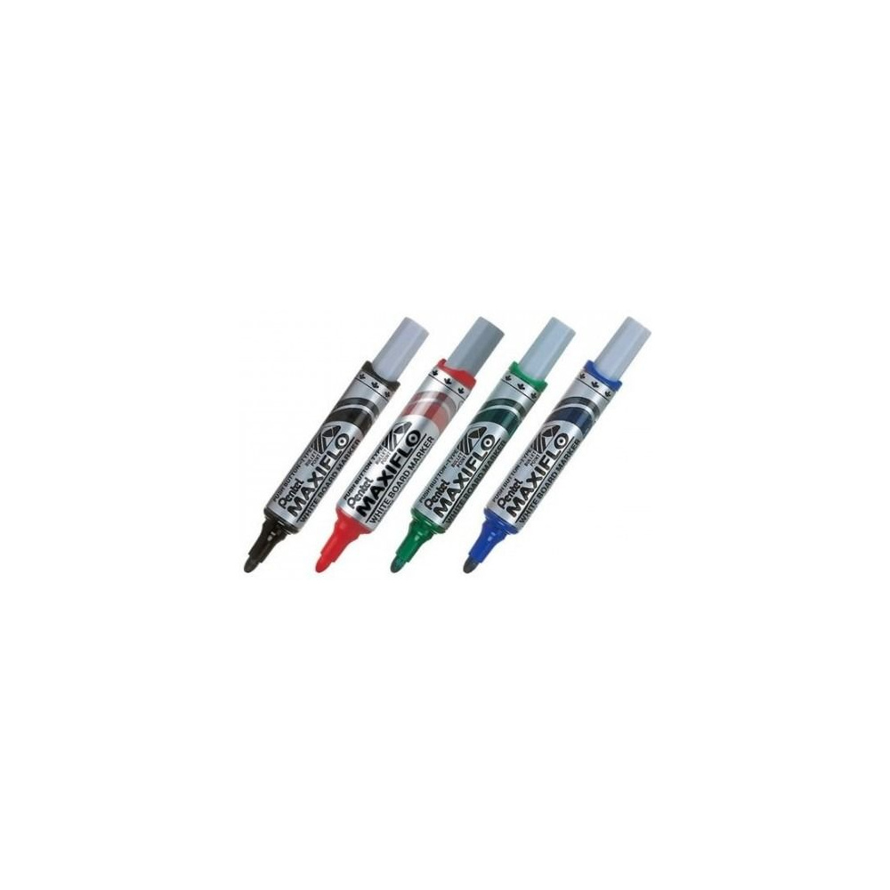 Набор маркеров для доски "MAXIFLO" со щеткой, 4 шт, ассорти - 2