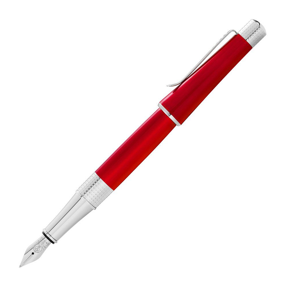 Ручка перьевая "Cross Beverly Translucent Red Lacquer", M, красный, серебристый, патрон черный - 2
