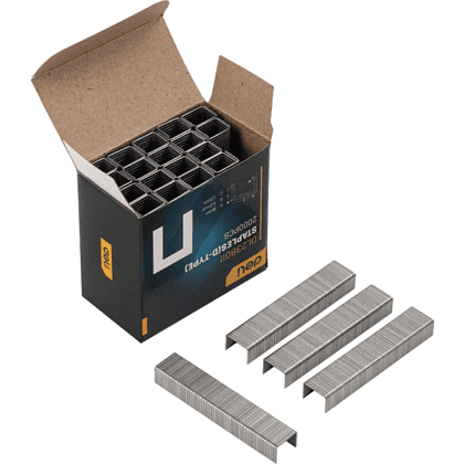 Набор механический степлер и скоборасшиватель Deli YS EDL238105, 3-в-1+ комплект скоб, кейс - 16