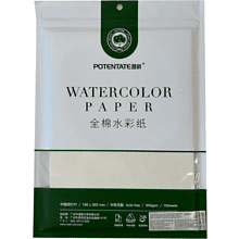 Бумага для акварели "Potentate", хлопок, холодный пресс, 19.5х27 см, 10 листов