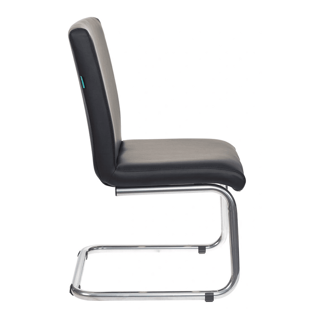 Кресло на полозьях "Бюрократ CH-250-V", экокожа, черный, металл хром - 3