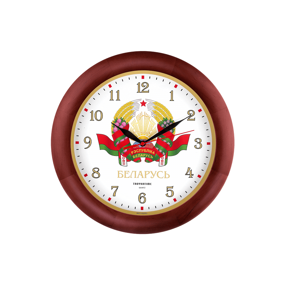 Часы настенные "988956", стекло, 300 мм, белый