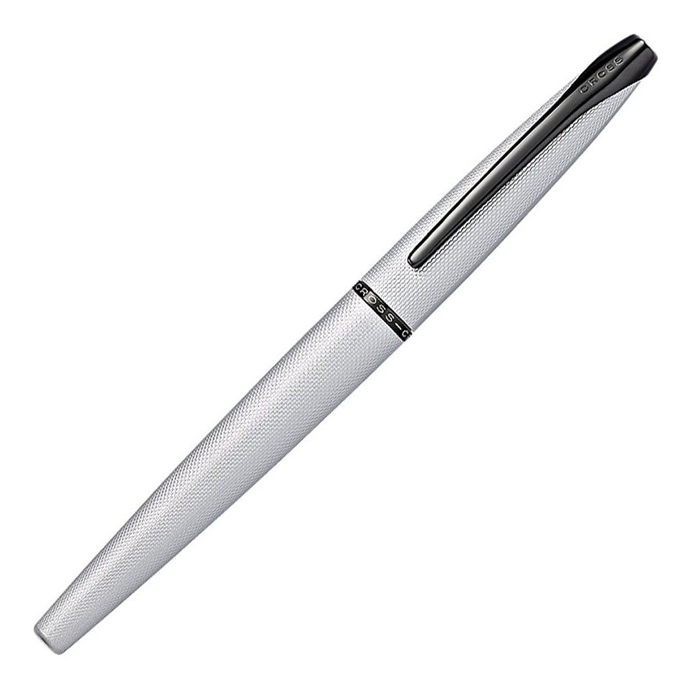 Ручка перьевая "Cross ATX Brushed Chrome Fountain Pen", M, белый, черный, патрон черный - 3
