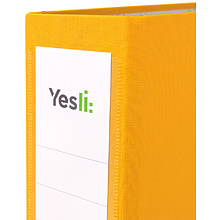 Папка-регистратор "Yesli:", А4, 75 мм, ПВХ, желтый