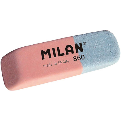 Ластик Milan "860", 1 шт, красный, синий