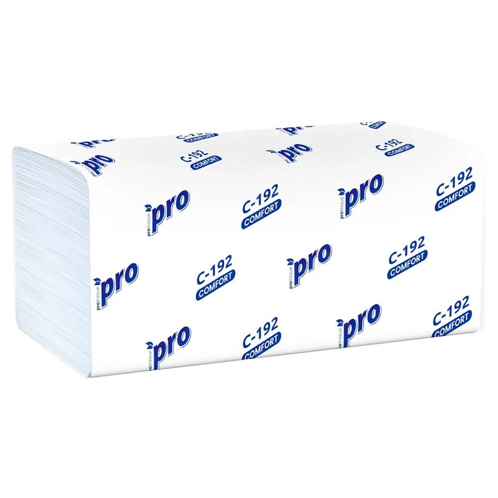 Полотенца бумажные PROtissue V - сложение 250 листов, 1 слой, 100% целлюлоза - 2