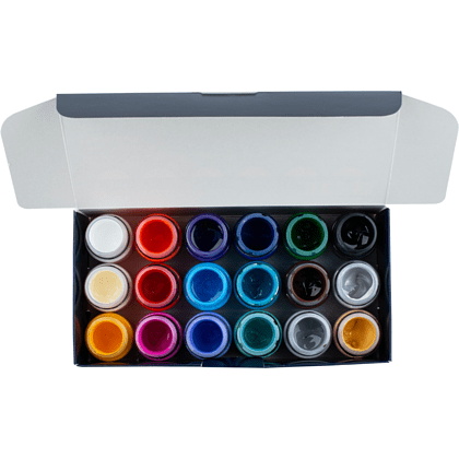 Краска акриловая матовая "Декола", набор 18 цветов, 20 мл, банки - 4