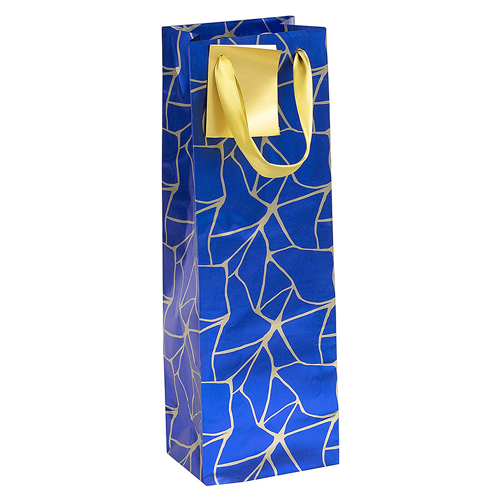 Пакет бумажный подарочный "Premium. Blue night", 12.5x9.5x38 см
