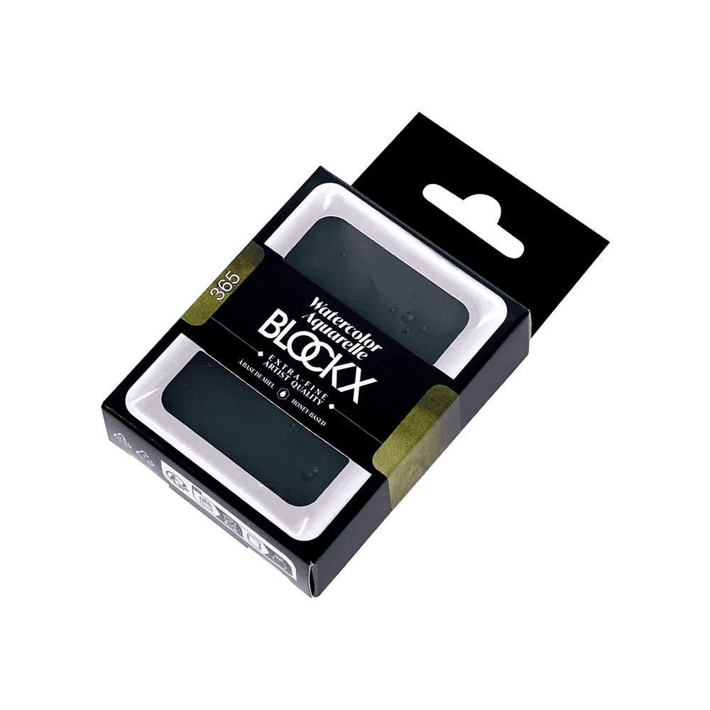 Краски акварельные "Blockx. Giant pan", 365 оливковый зеленый, 18 мл., кювета - 2