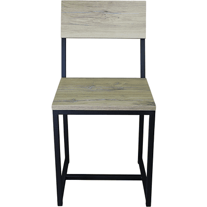 Стул ALLERD RION, металл, ЛДСП, черный муар, Дуб Нокс - 2