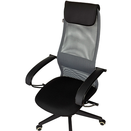 Кресло для руководителя Бюрократ "CH-607 TW-04", Neo Black, сетчатая ткань, темно-серый - 7