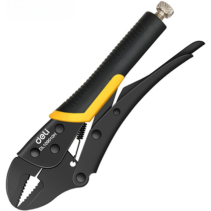 Клещи с фиксатором Deli YS DL109010H, 205 мм., желтый, черный