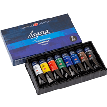 Краски акриловые "Ладога", 8 цветов