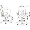 Кресло для руководителя "Бюрократ T-898AXSN", ткань, пластик, зеленый 38-407 - 6