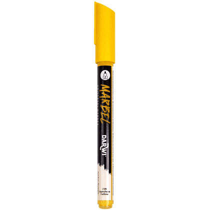 Маркер акриловый "Darwi.Marbel" 720, солнечный желтый
