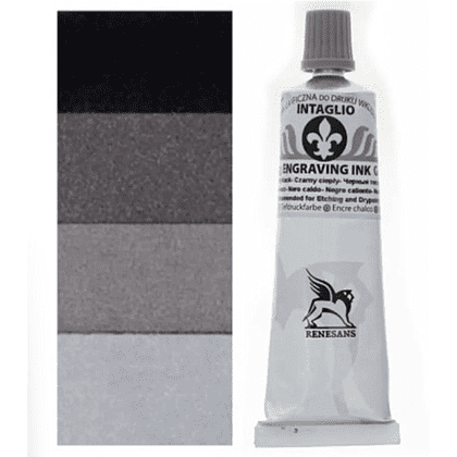 Краски для печати "Intaglio ink", 53 средний черный, 60 мл - 2