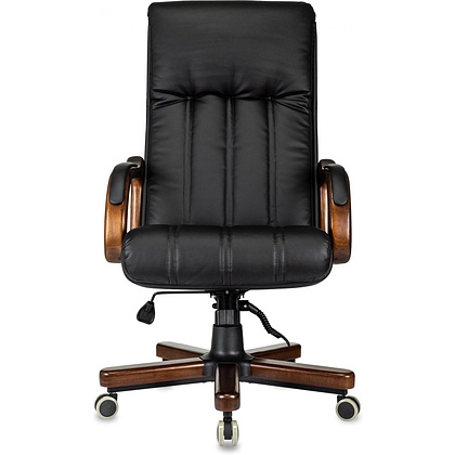 Кресло для руководителя Бюрократ T-9932WALNUT, экокожа, черный, металл, дерево - 2