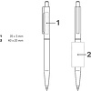 Ручка шариковая автоматическая "Point metal",1.0 мм, серый, стерж. синий - 2