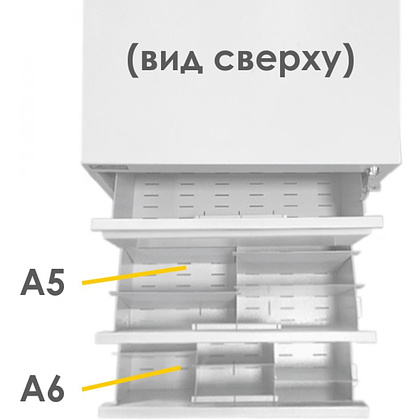 Шкаф картотечный "ТК7/1", 1375x525x535 мм - 2