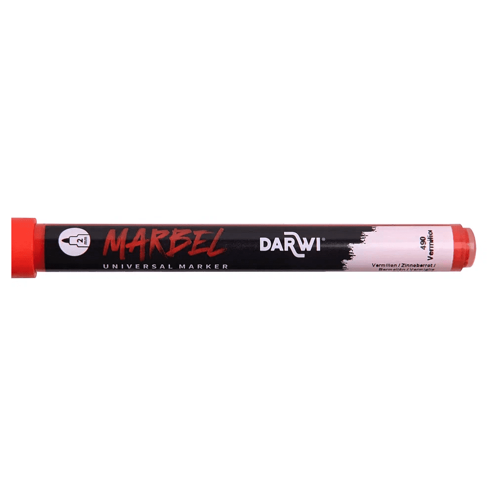 Маркер акриловый "Darwi.Marbel" 490, ярко-красный - 3