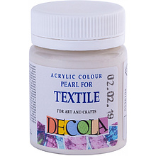 Краска акриловая по ткани перламутровая "Декола"