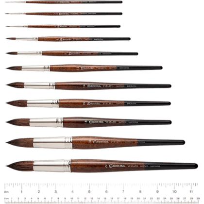 Кисть "Escoda Versatil Brush S/H 1540", синтетика, круглая, №8 - 3