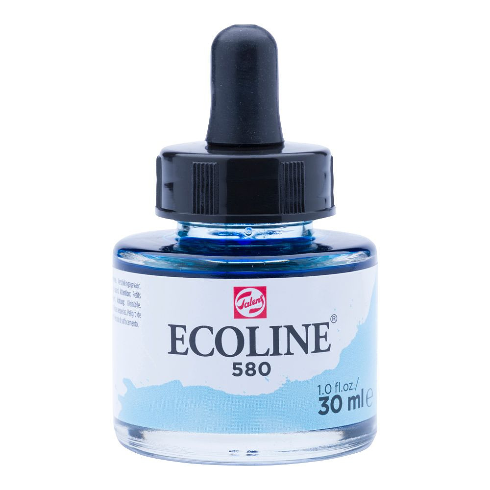 Жидкая акварель "ECOLINE", 580 голубой пастельный, 30 мл
