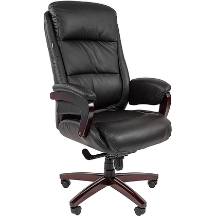 Кресло для руководителя "CHAIRMAN 404" кожа, металл, черный