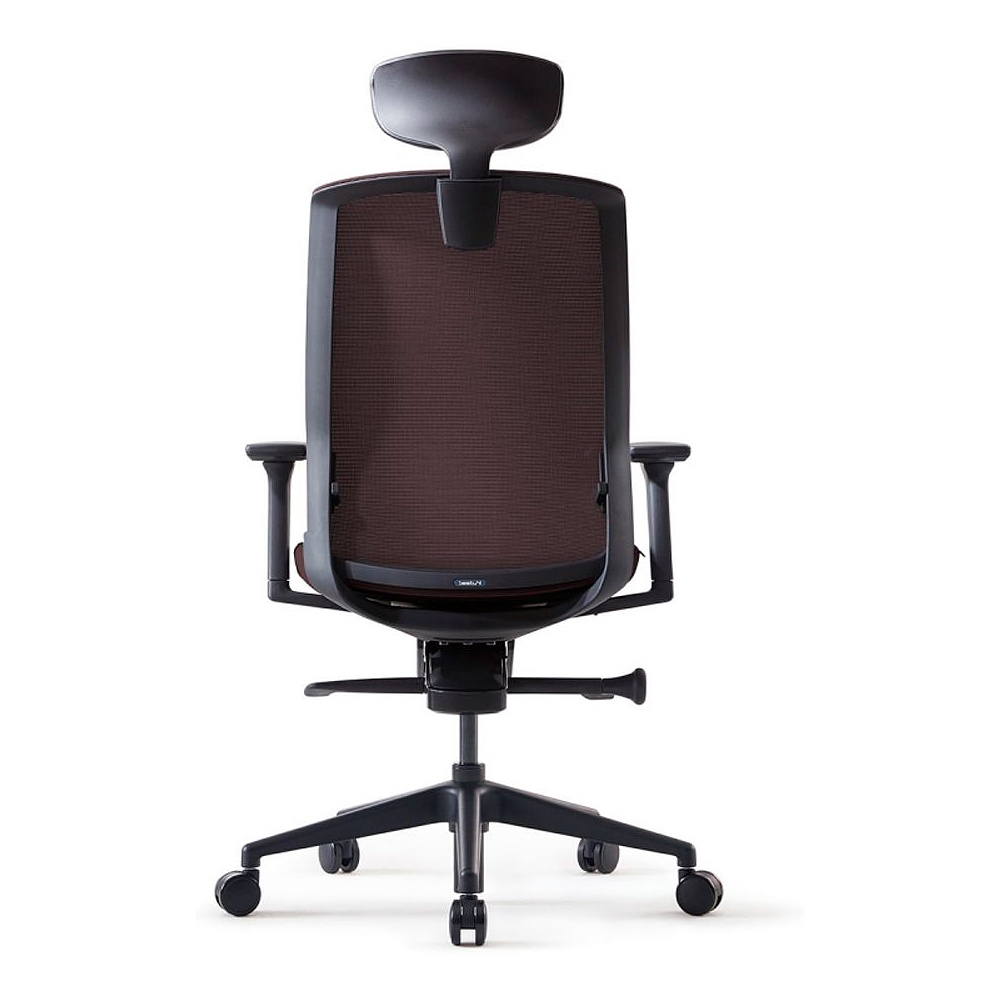 Кресло для руководителя BESTUHL "J1", сетка, ткань, пластик, коричневый  - 5