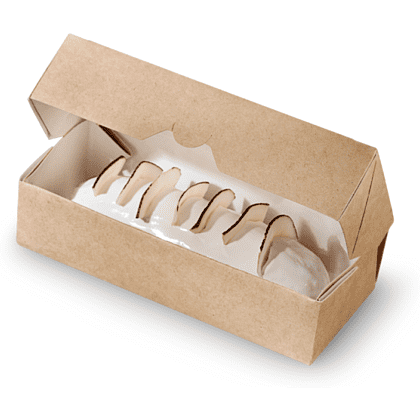 Контейнер бумажный 460 мл, 167х70х40, 25 шт/упак, крафт - 2