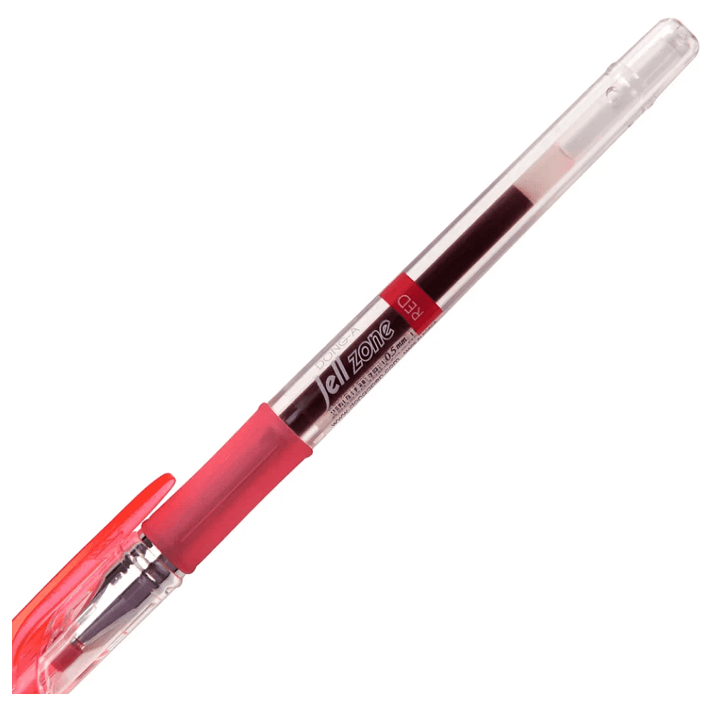 Ручка гелевая "Jell-Zone Standard", 0.5 мм, прозрачный, стерж. красный - 4