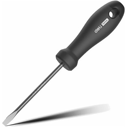 Отвертка Deli HS EHT1105, SL5х100 мм, Soft Touch, черный