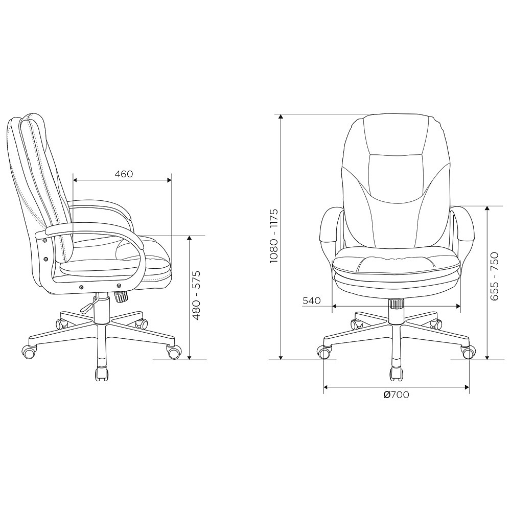 Кресло для руководителя "Бюрократ CH-868N Fabric", пластик, черный - 7