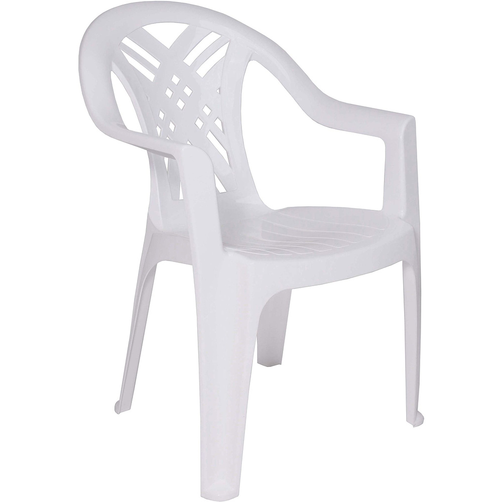 Кресло садовое №6 "Престиж-2", пластик, белый