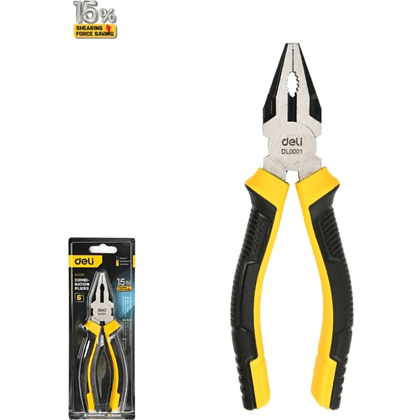 Плоскогубцы Deli YS EDL0001, 160 мм, 2-х компонентные рукоятки - 2