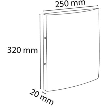 Папка на кольцах "Exacompta", картон, 20 мм, А4, красный - 4