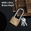 Замок навесной Deli YS EDL508506 60 мм, автомат, 3 ключа, защита от влаги - 3