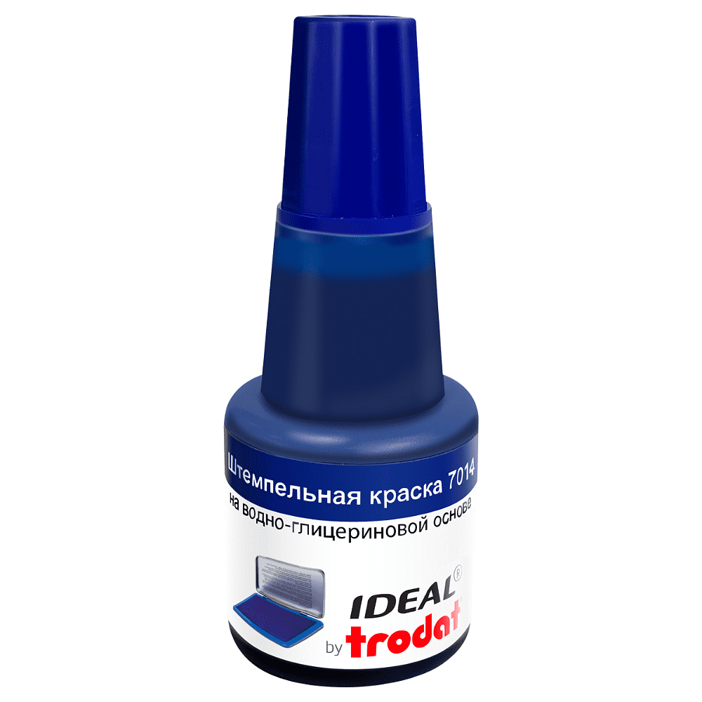Краска штемпельная "Ideal", 24 мл, синий