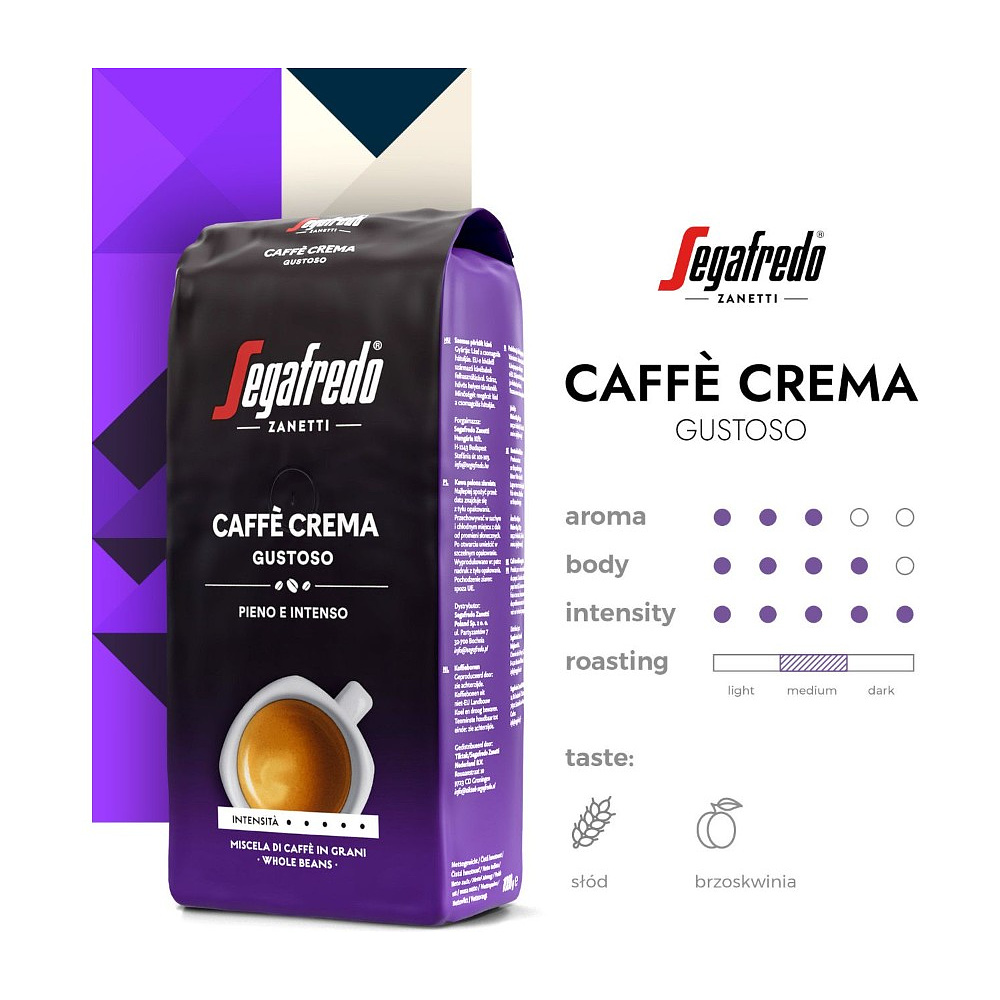 Кофе "Segafredo" Crema Gustosso, зерновой, 1000 г - 3
