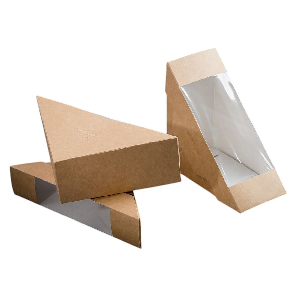 Контейнер бумажный для сэндвичей, 130х130х50 мм, 300шт/упак, крафт - 2